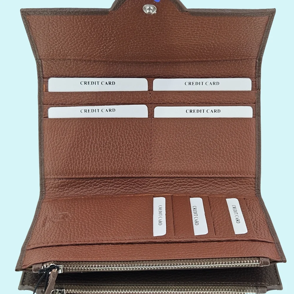 Corder London Wallet Brown Tan Leather Flap Over Wallet Minimalist Gift